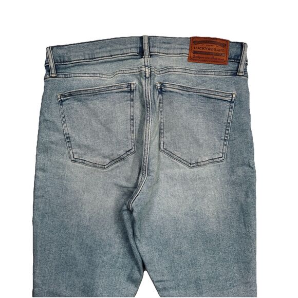 Lucky Brand Ava Mid Rise Skinny Ankle Jeans 12/31 (32x26) Blue Distressed Womens - Picture 8 of 10
